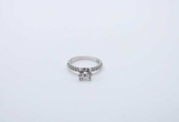 2 ct Lab Grown Round Accented With Solitaire Diamond Ring