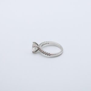 2 ct Lab Grown Round Accented With Solitaire Diamond Ring - Image 8