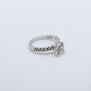 2 ct Lab Grown Round Accented With Solitaire Diamond Ring - Image 6