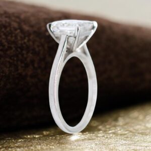 2 ct Lab Grown Princess Solitaire Diamond Ring - Image 9