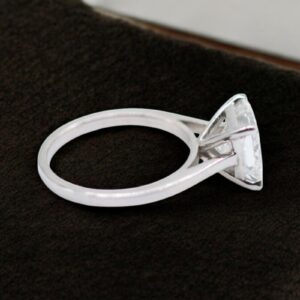 2 ct Lab Grown Princess Solitaire Diamond Ring - Image 5