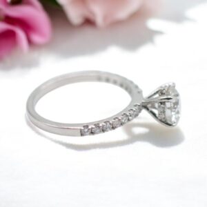 2 ct Lab Grown Accented With Solitaire Diamond Ring - Image 13