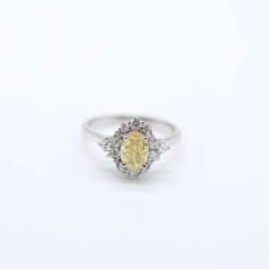 2.14 ct Lab Grown Accented With Solitaire Diamond Ring