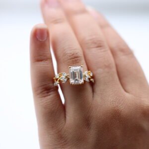 3 ct Lab Grown Accented With Solitaire Diamond Ring - Image 3