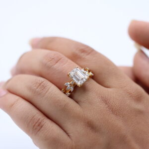 3 ct Lab Grown Accented With Solitaire Diamond Ring - Image 10