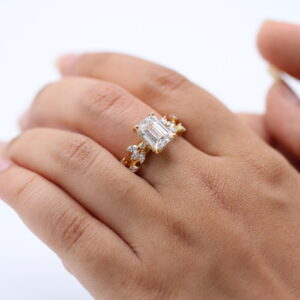 3 ct Lab Grown Accented With Solitaire Diamond Ring - Image 8