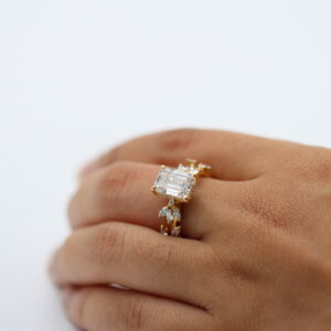 3 ct Lab Grown Accented With Solitaire Diamond Ring - Image 6