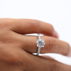 2 ct Lab Grown Accented With Solitaire Diamond Ring - Image 6