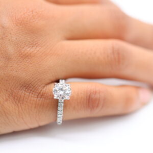 2 ct Lab Grown Accented With Solitaire Diamond Ring - Image 5