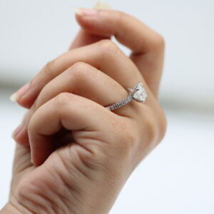 2 ct Lab Grown Round Accented With Solitaire Diamond Ring - Image 10