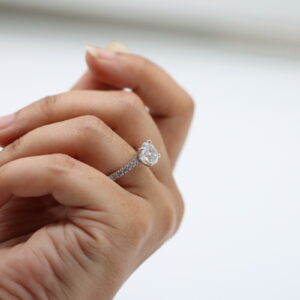 2 ct Lab Grown Round Accented With Solitaire Diamond Ring - Image 7