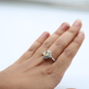 2.14 ct Lab Grown Accented With Solitaire Diamond Ring - Image 10