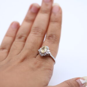 2.14 ct Lab Grown Accented With Solitaire Diamond Ring - Image 4