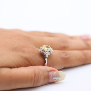 2.14 ct Lab Grown Accented With Solitaire Diamond Ring - Image 9