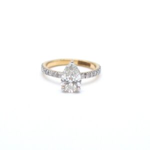 2 ct Lab Grown Pear Cut Diamond Ring