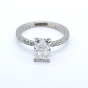2.50 ct Lab Grown Emerald Cut Diamond Ring