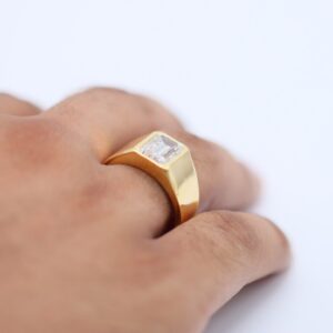 2 ct Lab Grown Solitaire Men's Diamond Ring - Image 5