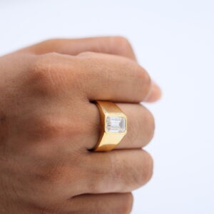 2 ct Lab Grown Solitaire Men's Diamond Ring - Image 2
