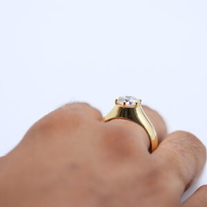 2.50 ct Lab Grown Solitaire Men's Diamond Ring - Image 5