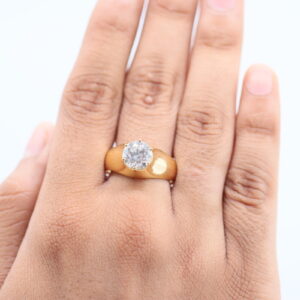 2.50 ct Lab Grown Solitaire Men's Diamond Ring - Image 4