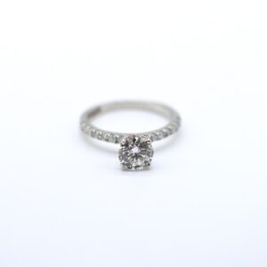 2 ct Lab Grown Accented With Solitaire Diamond Ring