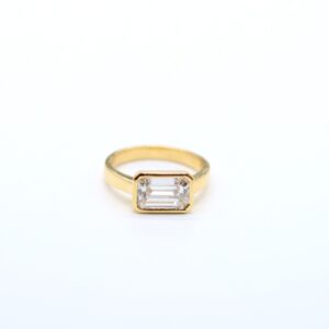 3 ct Emerald Cut Lab Grown Diamond Men’s Solitaire Ring