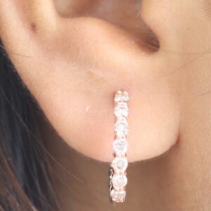 0.60 ct Lab Grown Diamond Hoop Earrings