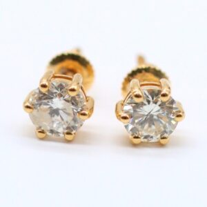 3 ct Lab Grown Diamond Solitaire Earrings