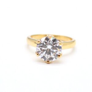 4.50 ct Round Cut Lab Grown Diamond Solitaire Ring