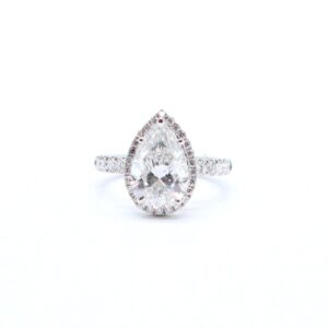 2.50 ct Lab Grown Diamond Solitaire with Accents Ring