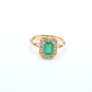 2.1 ct Lab Grown Emerald Diamond Ring