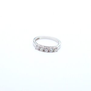 0.54 ct Lab Grown Diamond Half Eternity Band Ring