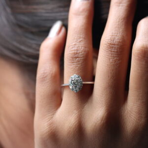 0.88 ct Lab Grown Diamond Cluster Ring