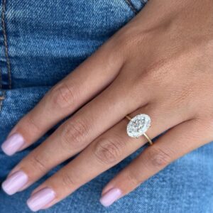 3 ct Oval Cut Lab Grown Solitaire Diamond Ring