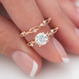 1.70 ct Round Cut Lab Grown Solitaire with Accented Diamond Ring