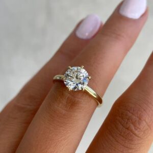 2 ct Round Cut Lab Grown Solitaire Diamond Ring