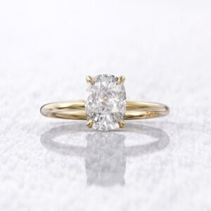1.50 ct Cushion Cut Lab Grown Diamond Solitaire Ring