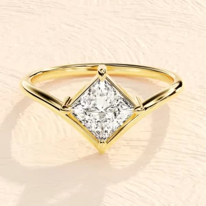 1 ct Princess Cut Lab Grown Diamond Solitaire Ring